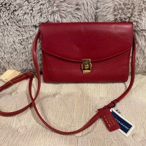 NEW Jennifer Moore Red Leather Crossbody Bag Purse
